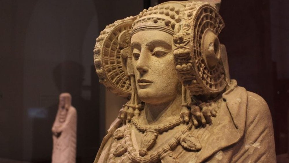La Dama de Elche en el Museo Aurqueológico Nacional.