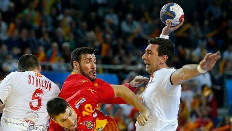 Los Hispanos en el partido frente a Macedonia