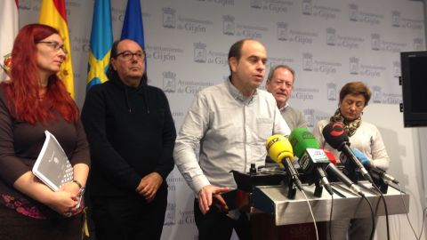 Rueda de prensa en el Ayuntamiento de Gij&oacute;n