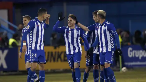Ibai Gómez celebra un gol con el Alavés Ibai Gómez celebra un gol con el Alavés