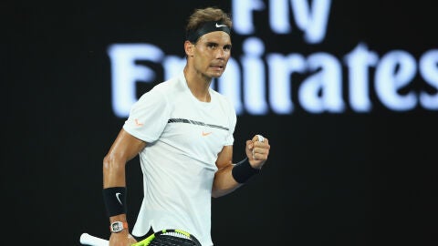 Rafa Nadal, durante su partido contra Baghdatis