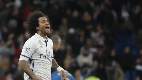 Marcelo en el partido de Copa frente al Celta Marcelo en el partido de Copa frente al Celta