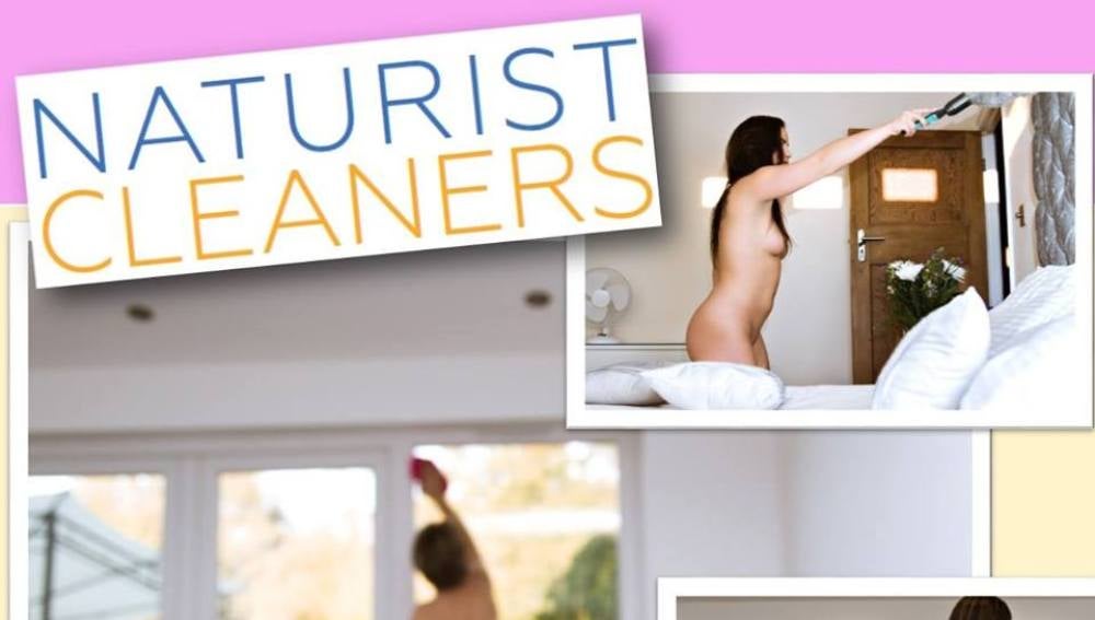 Cartel promocional de las limpiadoras desnudas de Natural Cleaners