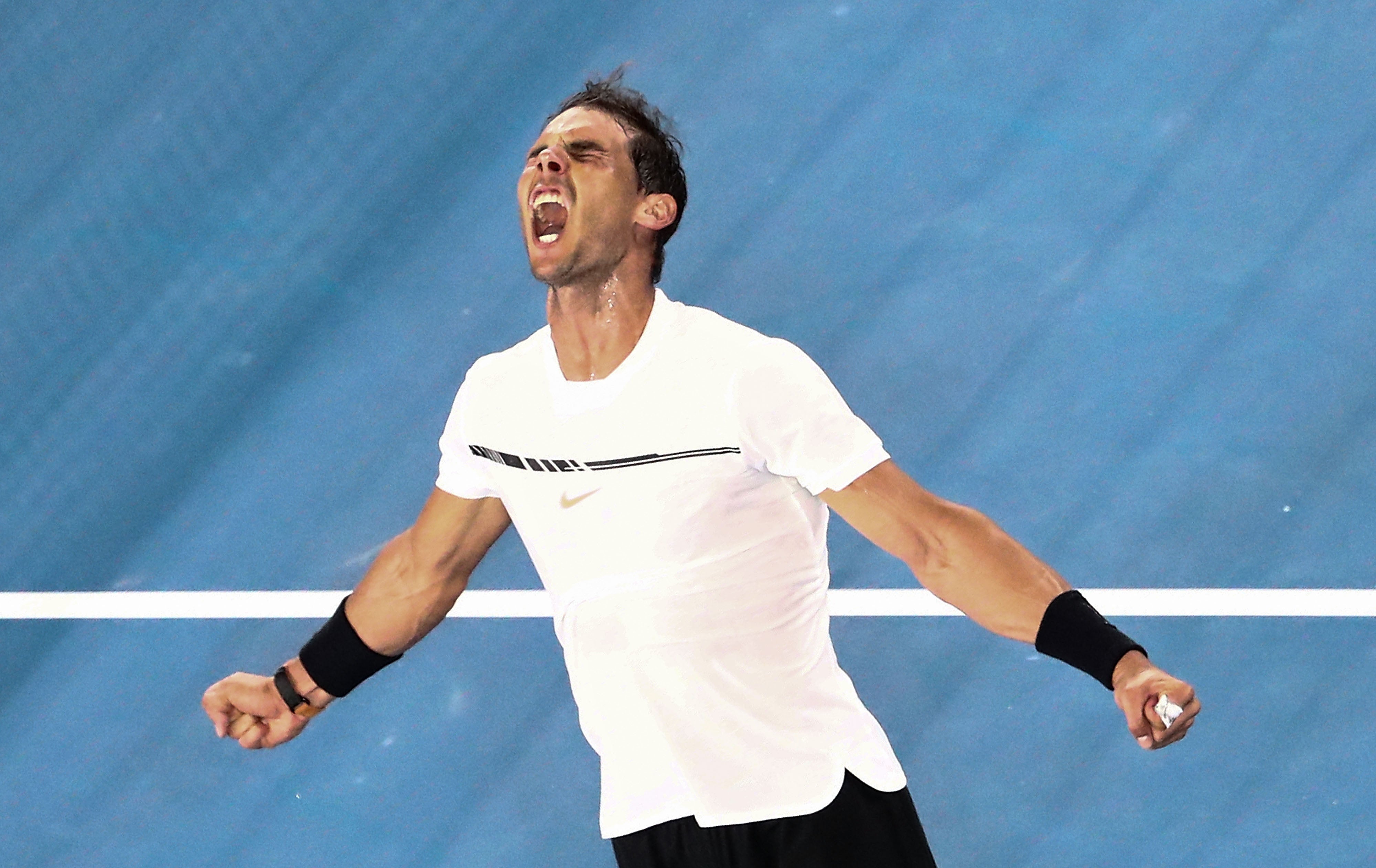 Rafa Nadal jugará contra Federer la final del Open de Australia tras ganar a Dimitrov (6-3, 5-7, 7-6, 6-7 y 6-4) Rafa Nadal jugará contra Federer la final del Open de Australia tras ganar a Dimitrov (6-3, 5-7, 7-6, 6-7 y 6-4)