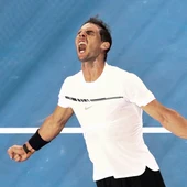 Rafa Nadal festeja el triunfo en Melbourne Rafa Nadal festeja el triunfo en Melbourne