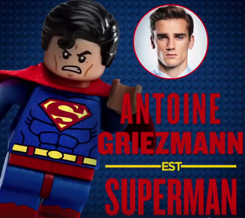 Griezmann pondrá la voz a Superman en la película oficial de Lego Batman en Francia Griezmann pondrá la voz a Superman en la película oficial de Lego Batman en Francia