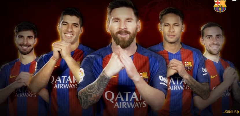 Los jugadores del Barcelona felicitan en chino el Nuevo Año de China Los jugadores del Barcelona felicitan en chino el Nuevo Año de China
