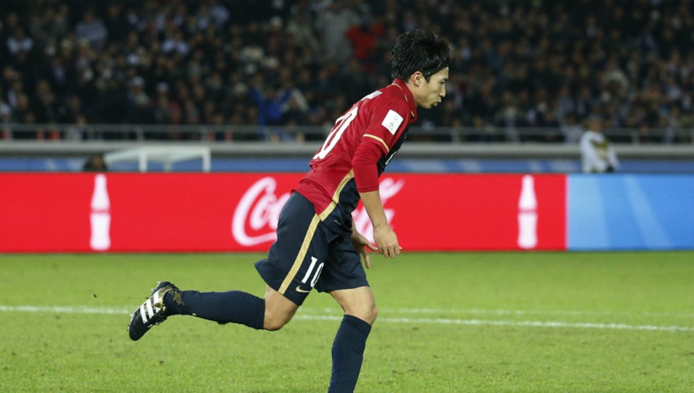 Shibasaki celebra un gol contra el Real Madrid