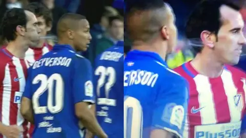Escupitajos entre Godín y Deyverson Escupitajos entre Godín y Deyverson