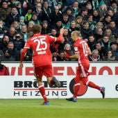 El Bayern celebra un gol ante el Werder