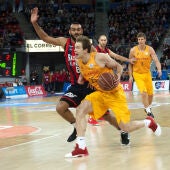 El Barcelona durante un partido ante el Baskonia