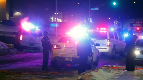 Exteriores de la mezquita atacada en Quebec