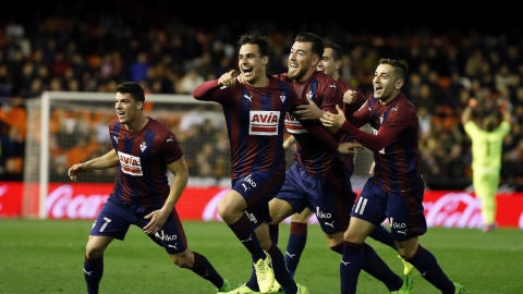 El Eibar celebra un gol