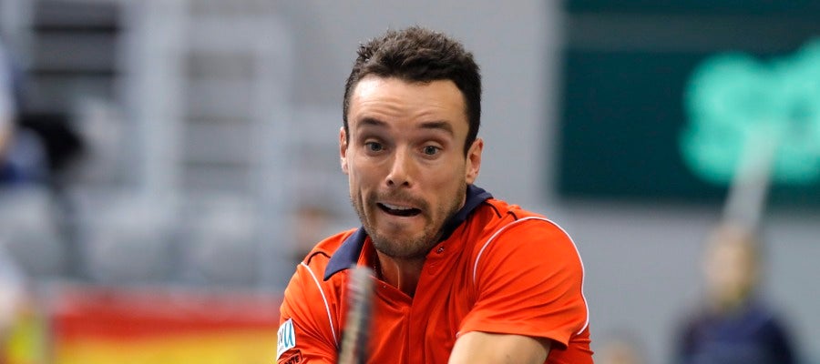 Roberto Bautista, en la eliminatoria ante Croacia Roberto Bautista, en la eliminatoria ante Croacia