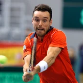 Roberto Bautista, en la eliminatoria ante Croacia Roberto Bautista, en la eliminatoria ante Croacia