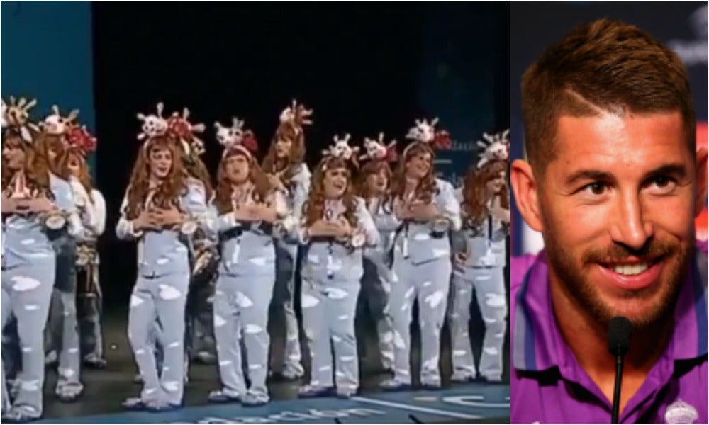 Sergio Ramos alucina con la chirigota que le dedican en Cádiz: "¡A última hora siempre la mete!" Sergio Ramos alucina con la chirigota que le dedican en Cádiz: "¡A última hora siempre la mete!"