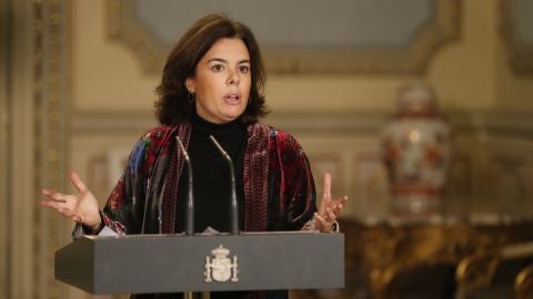 La vicepresidenta del Gobierno, Soraya S&aacute;enz de Santamar&iacute;a