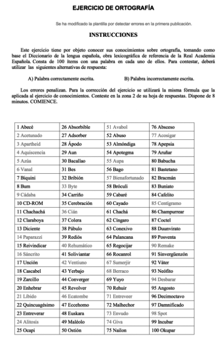 ¿Conseguirías aprobar el examen de ortografía de las oposiciones a Policía Nacional? ¿Conseguirías aprobar el examen de ortografía de las oposiciones a Policía Nacional?