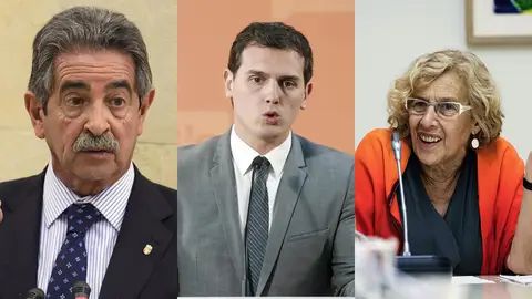 Miguel Ángel Revilla, Albert Rivera y Manuela Carmena Miguel Ángel Revilla, Albert Rivera y Manuela Carmena