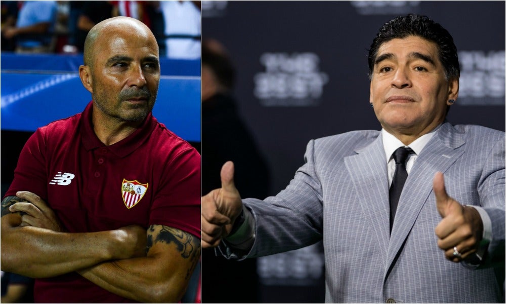 Maradona: "Sampaoli me parece el mejor entrenador del momento" Maradona: "Sampaoli me parece el mejor entrenador del momento"