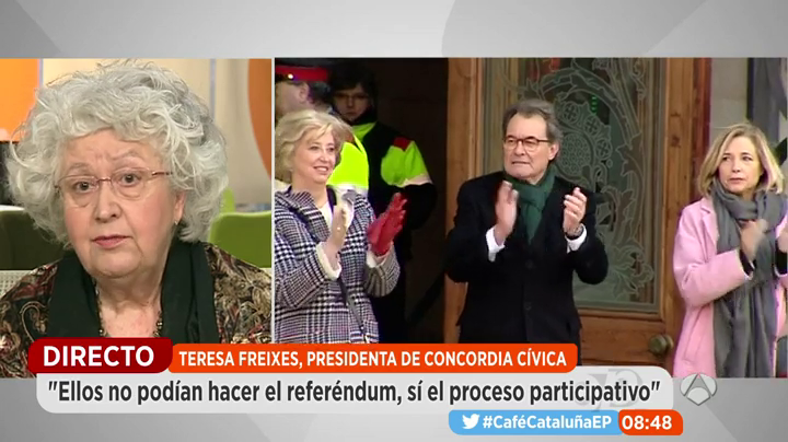 La presidenta de Concorda Cívica, sobre Artur Mas: "Las sentencias del Constitucional se aplican a todos los españoles porque se publican en el BOE" La presidenta de Concorda Cívica, sobre Artur Mas: "Las sentencias del Constitucional se aplican a todos los españoles porque se publican en el BOE"