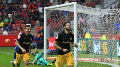 Carrasco celebra un gol