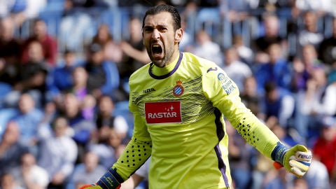 El portero del RCD Espanyol, Diego L&oacute;pez.