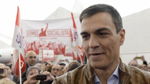 Pedro S&aacute;nchez en un acto p&uacute;blico en Valladolid