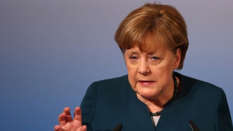 Angela Merkel durante su discurso