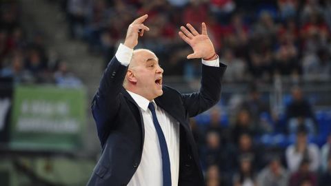Pablo Laso, en la final en el Buesa Arena de Vitoria.