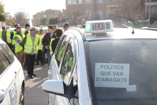 Protesta de taxis en Palma Protesta de taxis en Palma