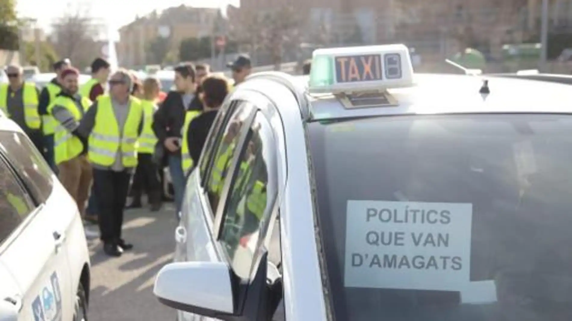 Protesta de taxis en Palma
