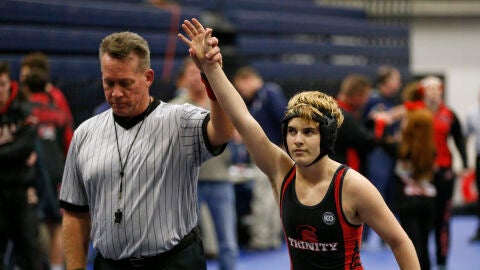 Mack Beggs, tras ganar una pelea