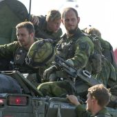  Fotografía de archivo fechada el 14 de septiembre de 2016 que muestra a un equipo de combate del Ejército de Suecia