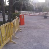 Nueva barrera luminosa instalada en el Parque Municipal de Elche.