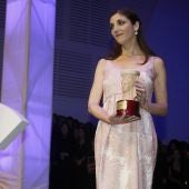 La escritora vasca Espido Freire tras ser galardonada con el Premio Azorín de Novela 2017