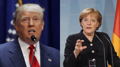 Donald Trump y Angela Merkel