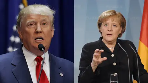 Donald Trump y Angela Merkel Donald Trump y Angela Merkel