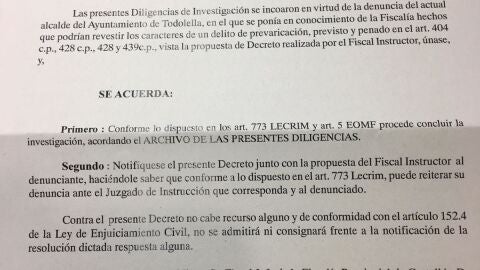 Fiscal&iacute;a archiva la denuncia del PSPV contra el exalcalde de Todolella.