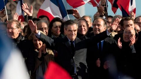 Fillon en un acto en Par&iacute;s