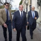 Pedro Antonio Sánchez a su llegada al Tribunal Superior de Justicia de Murcia