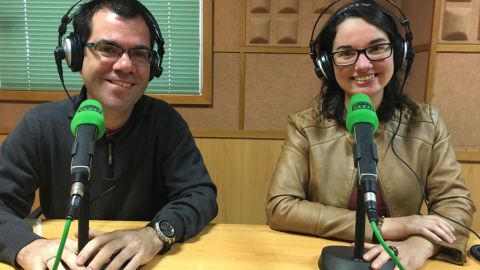 Fernando Castellano y Thal&iacute;a Rodr&iacute;guez de Onda Cero Las Palmas