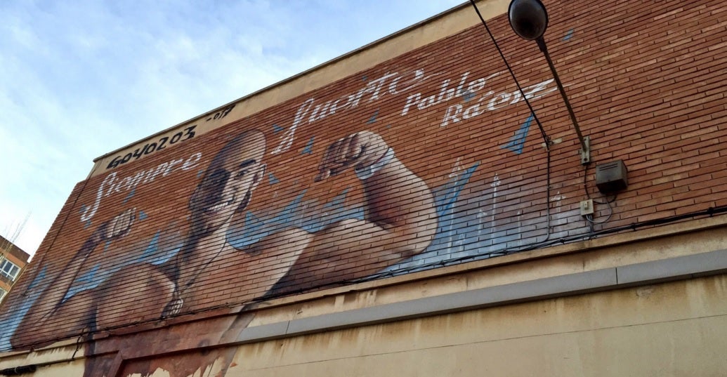 Un instituto de Cartagena homenajea a Pablo Ráez con un mural en su fachada Un instituto de Cartagena homenajea a Pablo Ráez con un mural en su fachada