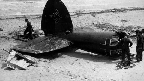 Restos de un avi&oacute;n alem&aacute;n de la II Guerra Mundial