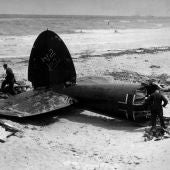 Restos de un avión alemán de la II Guerra Mundial