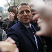 El candidato a las elecciones presidenciales francesas Emmanuel Macron