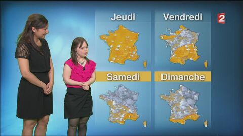 M&eacute;lanie Segard da el tiempo en France 2