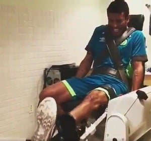 Alan Ruschel, en un entrenamiento Alan Ruschel, en un entrenamiento