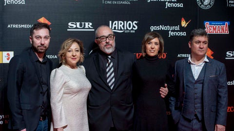 El equipo de 'El Bar' en la presentaci&oacute;n del Festival de M&aacute;laga