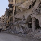 Edificio en ruinas en Alepo